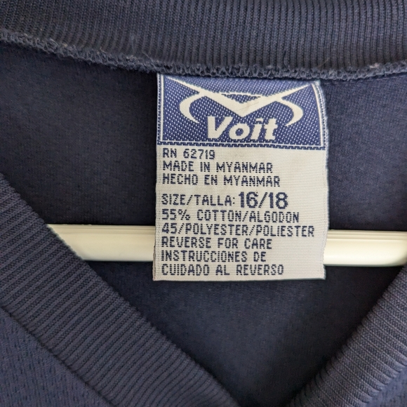 Voit Boys Athletic Jersey Shirt Sz 16/18 V-neck 3/4 Sleeves P-2 - Picture 6 of 7